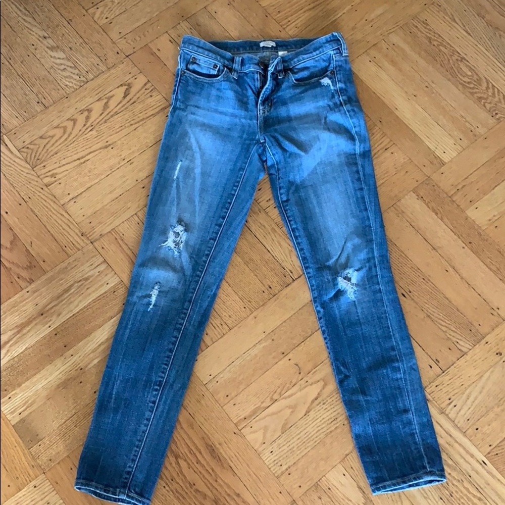 Jcrew distresses jeans